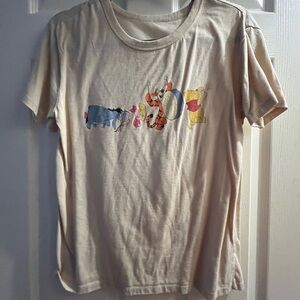 Disney Winnie the Pooh Cream Short Sleeve Graphic Tee